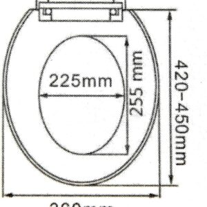 Soft Close Toilet Seat With Adjustable Hinges