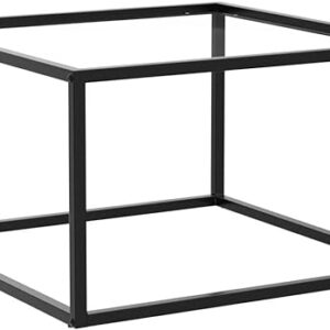 Modern Gray Black Glass Coffee Table