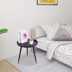 Black Round Side Table