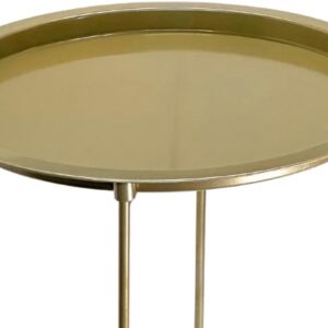 Round Metal Folding Side Table