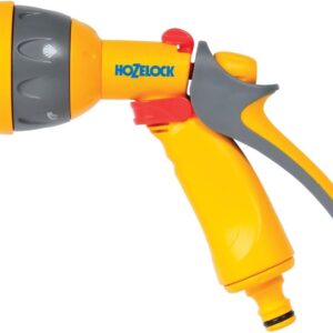 HOZELOCK – Multi-Jet Spray Gun : Ideal for Daily Use, Multi-tasking Gun, Locking Function and Flow Control, 5 Patterns: Cone, Jet, Fast Fill, Fine Rose Flat [2676P0000] [Energy Class A]