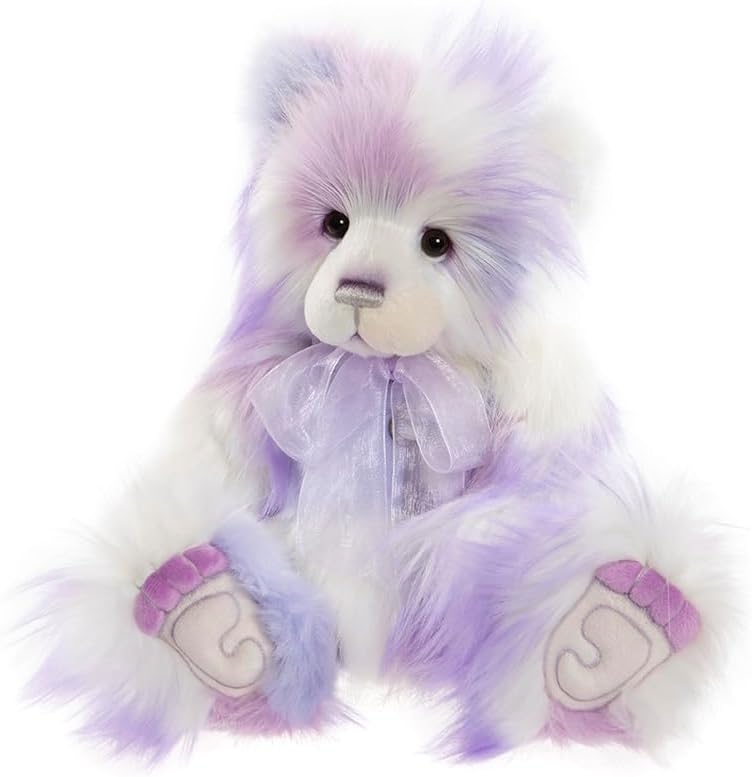 Andrea Teddy Bear Plush Purple Collectable Unique Looking Teddies