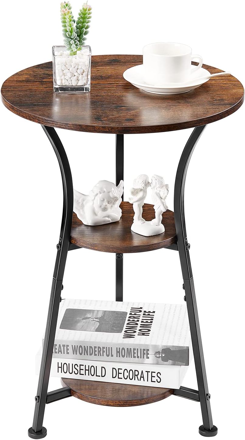 3-Tier Small Round Side Table