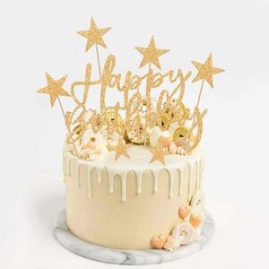 Gold Cake Decoration Gold Cake Topper Happy Birthday