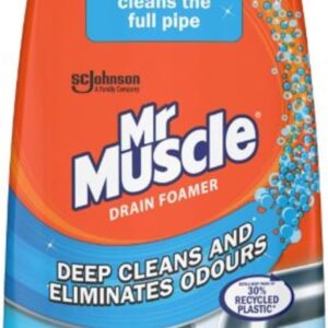 Mr Muscle Drain Foamer, Drain Cleaning Foam to Unblock & Eliminate Odour, 500 ml (Pack of 1)