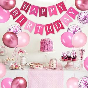 Pink Happy Birthday Banner – Princess Happy Birthday Bunting