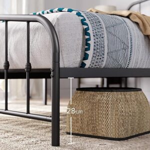 Metal platform Bed frame with Spindle headboard