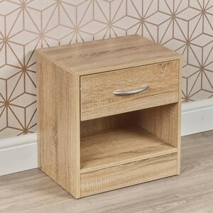 1 Drawer Compact Wooden Bedroom Bedside Cabinet