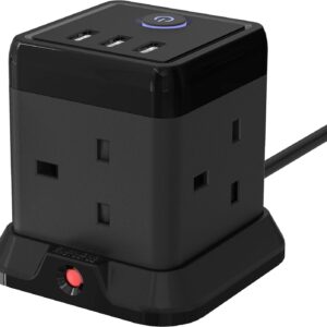 Cube Extension Lead with 3 USB Slots