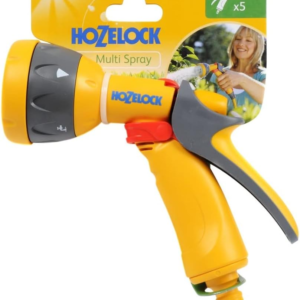 HOZELOCK – Multi-Jet Spray Gun : Ideal for Daily Use, Multi-tasking Gun, Locking Function and Flow Control, 5 Patterns: Cone, Jet, Fast Fill, Fine Rose Flat [2676P0000] [Energy Class A]