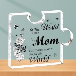 Gifts for Mom from Daughter Son, Acrylic Plaque Gifts for Mom