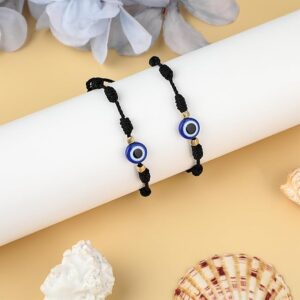 2 Pieces Evil Eye String Bracelets Handmade